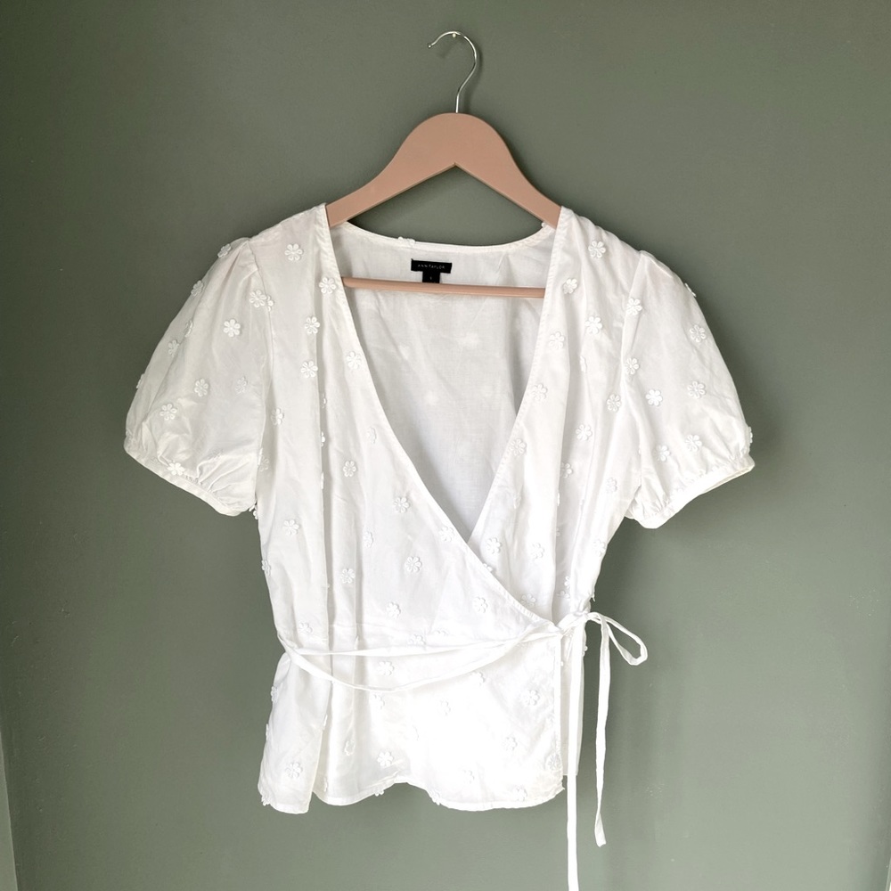 Puff Sleeve Wrap Top